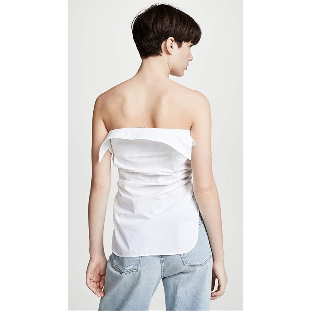 R13 Tied Up Shirt White Avant Garde Strapless S - Picture 3 of 9